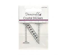 Dovecraft Autocollants Cristal en Plastique Argent
