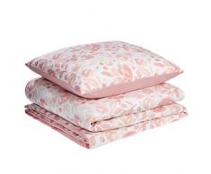 AmazonBasics Parure avec housse de couette en microfibre de qualitÃ© supÃ©rieure Rose aquarelle 140 x 200Â cm / 65 x 65Â cm