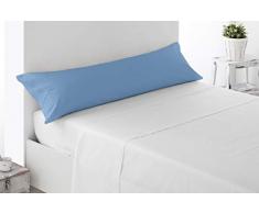 Miracle Home Housse de coussin douce et confortable en coton 50 % polyester, bleu clair, 105 cm
