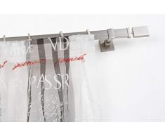 InCasa Tringle à Rideaux: 31 x 12 mm, L. 420 cm. en Acier satiné â Complet