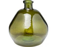 Kare 51000 Vase, Verre recyclé laqué, Vert, 45 x 45 x 50 cm