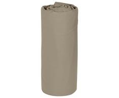 Vent Du Sud Drap Housse Uni en Coton Percale, Loutre, 200x160 cm