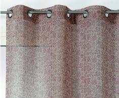 Linder Voilage Motif Petite Fleur, Polyester, Rose, 150x240 cm