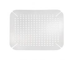 iDesign Tapis dévier, Grand Tapis dévier de Cuisine en PVC, Accessoires pour évier et évier avec Trous de Drainage, Transparent