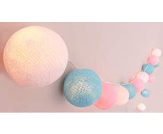 CREATIVECOTTON Guirlande Lumineuse Bonne Nuit, 20 Boules de Coton avec Mode Timer et Mode Veilleuse