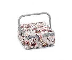 Hobby Gift Boîte à coudre pour ranger vos fils, aiguilles et autres accessoires de manière pratique et compacte, multicolore, 20 x 20 x 11 cm