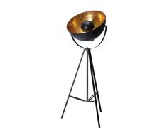 La chaise longue 30-Y2-001 LAMPADAIRE CINEMA, MÃ©tal, Noir/DorÃ©, 66 x 60 x H164