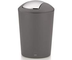 kela 22302 Poubelle cosmétique Marta 5L en Plastique Gris, 19,5 x 19,5 x 29 cm
