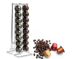 DucomiÂ® Arabica ? Capsules despace en acier ? Distributeur pour 32 capsules Nespresso compatibles ? Support distributeur porte-capsules cafÃ© Ã 4 colonnes ? Design et pratique : 30 x 13 x 10,5 cm.
