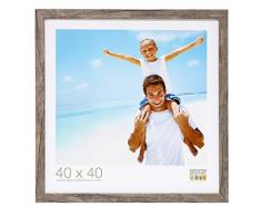 Deknudt Frames S45RH7 Cadre Photo Moulure Bloc Bois Gris/Beige 20 x 28 cm