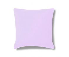 Dormisette Housse de Coussin en Jersey, Coton, Lilas, 40 cm x 40 cm