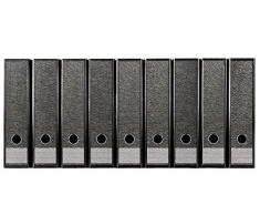 codiarts. Etiquettes à design pour 9 classeurs A4 à dos large - Motif : Structure du tissu en blanc gris - autocollants, étiquettes, autocollants pour dos de dossier