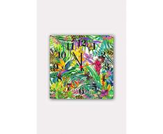 Bonamaison Horloge Murale en MDF, Multicolore, 30 x 30 cm