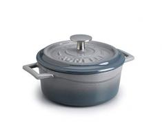 Pentole Agnelli COGHSRP10414Y Fonte Slowcook Casserole Line, 14 cm, 0,8 l, Gris