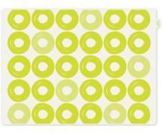 Contento 655520 Jay Set de Table Motif Anneaux Plastique Vert 40 x 30 x 0,1 cm