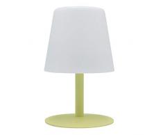 Lampe de table sans fil pied en acier jaune LED blanc chaud/blanc dimmable STANDY MINI Lemon H25cm