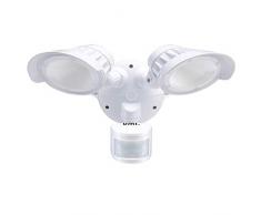 Umi. by Amazon - Lampe Ã capteur de mouvement, 2400Â lm, tÃªte rÃ©glable, Ã©clairage de jardin, garage, porche, Ã©tanche