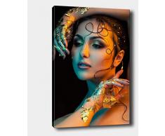 Bonamaison Peinture sur toile, multicolore, 40 x 60 cm - Conçu et fabriqué en Turquie