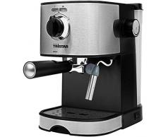 Tristar CafetiÃ¨re Expresso CM-2275 â Buse Vapeur â Piston pour 1 ou 2 Tasses de cafÃ©-15 Bars, INOX, Noir