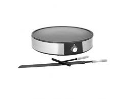 WMF LONO Crêpière, Température Réglable, Diamètre 33cm, Revêtement Antiadhésif et Plaque Amovible pour un Nettoyage Facile, Design Inox Haute Qualité, Haute puissance 1600W, 0415120011