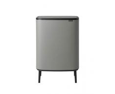 Brabantia - 130281 - Poubelle Bo Touch Bin Hi, 60L, Mineral Concrete Grey