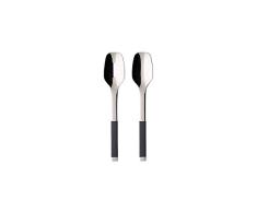 Villeroy & Boch S+ Cosy Grey Couverts Ã salade, 2 unitÃ©s, 28 cm, Acier inoxydable, Manche Ã revÃªtement en silicone gris