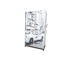 COSY & TRENDY 2574212 Penderie New York Taxi Design, 87x46x156 cm, Textile, Multicouleur