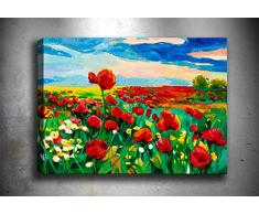 Bonamaison Peinture sur toile, multicolore, 30 x 40 cm - Conçu et fabriqué en Turquie