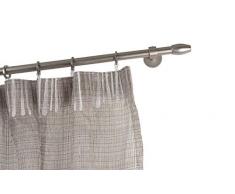 InCasa Tringle Ã Rideaux: Ã 20 mm, L. 220 cm. en Acier satinÃ© â Complet