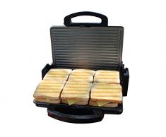 Bastilipo GRILL-1700 Barbecue électrique avec revêtement anti-adhésif 180 degrés douverture Noir 1700 W