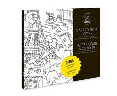 OMY Poster géant à colorier de Paris format encadrable (70 x 100 cm)