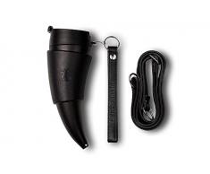 GOAT STORY Black_Leather_12oz Tasse à café, Schwarz Echtes Leder, 12 oz (350ml)