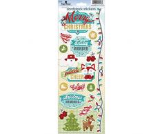 Paper House Productions Merry Christmas Stickers 3D, Papier, Multicolore, 33.2 x 11.7 x 0.1 cm