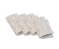 Venilia Set de table tressÃ© SPIDER TAUPE, 45 x 30 cm, 4 pcs, antidÃ©rapant rÃ©siste Ã la chaleur et fait, Vinyle, 59101