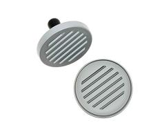 OGO LIVING 7911075 Presse a Burgers, Aluminium-Plastique, Gris-Noir, 11,8 x 11,8 x 7,5 (cm)