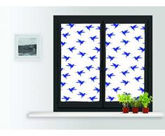Soleil docre Paire de brise bise 45x90 COLIBRI bleu, Polyester, 45x90 cm