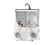 douceur dintÃ©rieur panneau a oeillets 140x240 cm voile metallise flechea blanc/or
