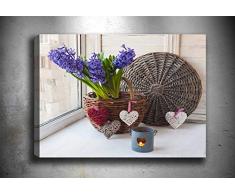 Bonamaison Peinture sur toile, multicolore, 70 x 100 cm - Conçu et fabriqué en Turquie