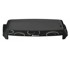 Brandt â Plancha Ãlectrique PLA1322N â 2200 W - Thermostat 5 Niveaux â 80 °C à 200 °C â Fonte dAluminium Antiadhésive â Cuisson des Viandes, Poissons, Crustacés et légumes; Black/Green