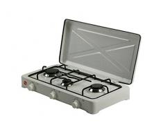 FM chauffage HG-300 Plaque â Plaque (Table, gaz, émaillé, rotatif, Front, 58 cm) couleur blanc