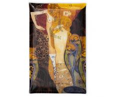 Angela neue Wiener Werkstaette z1207 Verre Assiettes Plates avec Motif Klimt, Verre, Beige, 44,5 x 28 x 2 cm