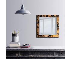 Bonamaison Décoration Murale Impression sur Miroir Encadré sur Toile, Dimensions: 50 x 50 Cm - Conçu et fabriqué en Turquie