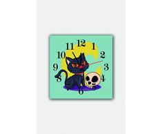 Bonamaison Horloge Murale en MDF, Multicolore, 30 x 30 cm