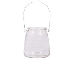 Rayher Hobby Lanterne de verre, Transparent, ø11cm 12,5cm, ouverture ø 6,8cm