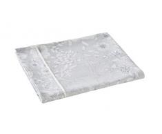 Blanc des Vosges Drap Coquelicots Perle 180 x 290 cm - Satin 100% coton,