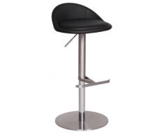 Wohnling WL1.282 M1 Tabouret de Bar en Acier Inoxydable brossé Noir