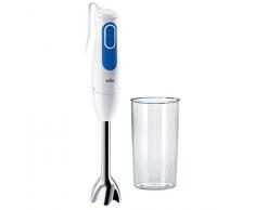 Braun MQ3045 MultiQuick 3 Vario Aperitive, Mixeur plongeant, 700 W, 2 vitesses, Fouet, Mini Hachoir 350ml, Bol Gradué 600ml, Bleu/Blanc