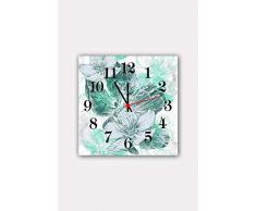 Bonamaison Horloge Murale en MDF, Multicolore, 30 x 30 cm