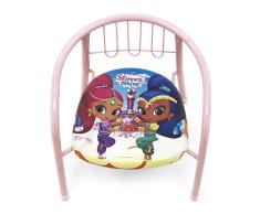 Shimmer & Shine SS11836 Chaise Métal Shimmer et Shine, Rose pour Enfants, 35,5 x 30 x 33,5 cm
