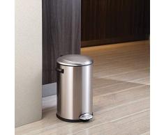 EKO Belle Deluxe Poubelle à Pédale Métal Inox 23,5 x 20,1 x 19,5 cm 3 litres